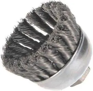 WEILER 90853 Single Row Cup Wire Brush, Threaded Arbor