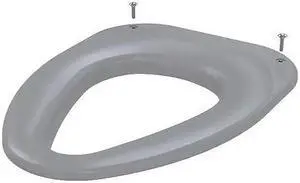 BESTCARE WH-LRSC-Gray Toilet Seat Without Cover, Plastic, Elongated, Gray