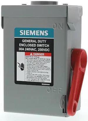 SIEMENS GNF221RA Safety Switch, Non-Fusible, 30 A, Steel