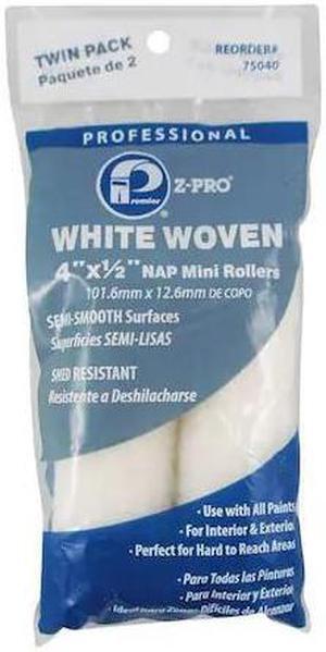 PREMIER 75040 4" Mini Paint Roller Cover, 1/2" Nap, Woven, 2 PK