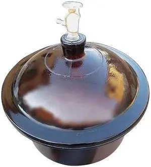 LAB SAFETY SUPPLY 5YHV5 Vacuum Desiccator,Glass,Amber,I.D. 300mm
