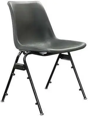 ZORO SELECT 3W034 Stacking Chair Plastic Black