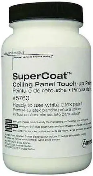 ARMSTRONG 5760 Ceiling Tile Touch-up Paint, Latex Base, White, 8 oz