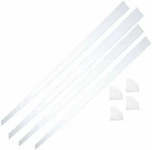 MIRREDGE 34400 1-1/2" W, White Acrylic Mirror Installation Kit