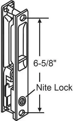 ZORO SELECT 13-140 Door Handle,7-21/64" L x 1-1/8" H