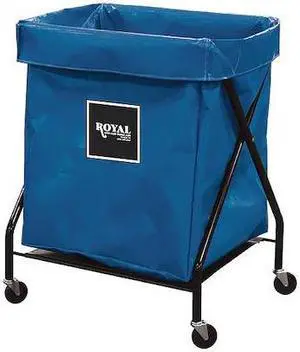 ROYAL BASKET TRUCKS G08-BBX-XFA-3ONN X-Frame Cart,8 Bu,Blue Vinyl