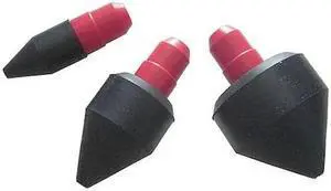 SPEEDAIRE 22YK70 Air Gun Nozzle Set,3 Piece,Rubber Tips