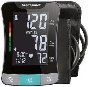 HEALTHSMART 04-655-001 Blood Pressure Monitor,Arm,Blk,1.08 lb.