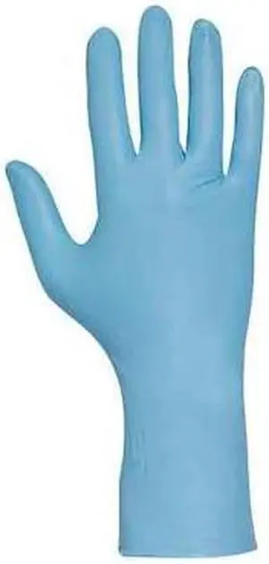 ANSELL N873 Exam Gloves, Nitrile, Powder Free, Blue, L, 50 PK