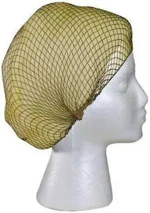 CELLUCAP HN925LBGRA Hairnet, Nylon, 25 in Dia., Light Brown, L, 144 PK