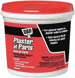 DAP 10310 Plaster of Paris, 8 lb, Bag, White, Plaster of Paris