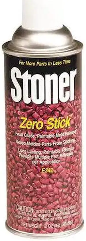 STONER E342 Zero Stick Mold Release, Aerosol Can, 12 oz, Dimethyl Ether, Liquid