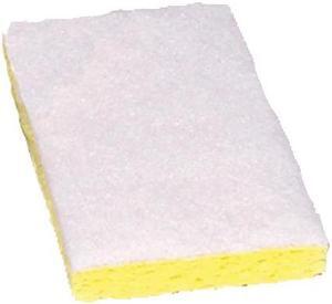 TOUGH GUY 2NTH2 Scrubber Sponge,White,6"L,3-1/2"W,PK20