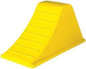 CHECKERS AT3514-RP-Y Wheel Chock,12-1/4 In H,Urethane,Yellow