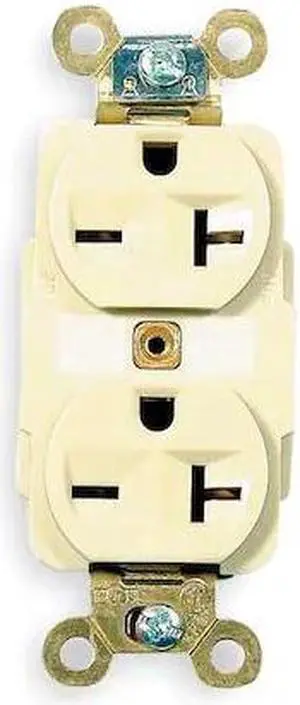 HUBBELL WIRING DEVICE-KELLEMS HBL5462I Straight Blade Receptacle, 6-20R, 20 A,