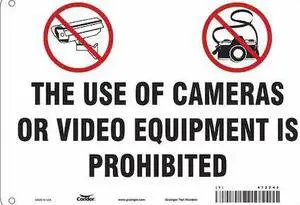 CONDOR 472Z43 Safety Sign, 7 in Height, 10 in Width, Aluminum, Vertical