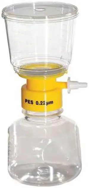ZORO SELECT 11L831 250mL Filter Unit,0.22um,50mm,PK12 (Formerly Lab Safety