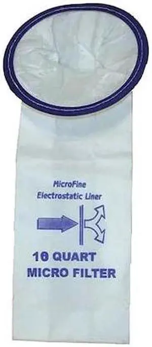 BISSELL COMMERCIAL BGPKBP10.10QT Vacuum Cleaner Bags,Multi-Ply,8inW,PK10