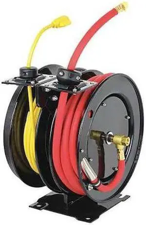 SPEEDAIRE 45UZ55 Hose Reel,Spring Driven,3/8 in.,50 ft.