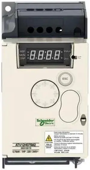 SCHNEIDER ELECTRIC ATV12H075M3 Variable Frequency Drive, 1 HP, 230VAC, Altivar