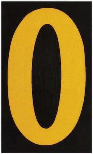 BRADY 5890-O Reflective Numbers And Letters,O,PK25