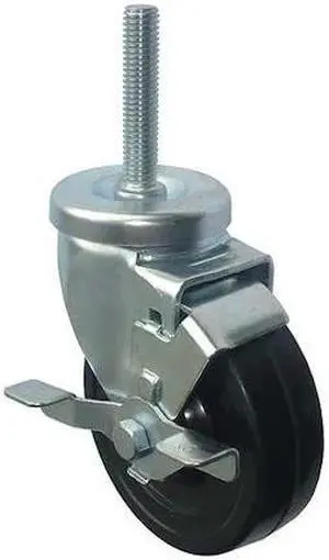 ZORO SELECT 20TM30 Swivel Stem Caster,Rubber,5 in.,200 lb.
