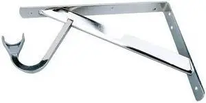 JOHN STERLING RP-0495-CH Shelf and Rod Bracket,Steel