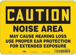 CONDOR 466A57 Safety Sign, 7 in Height, 10 in Width, Aluminum, Vertical