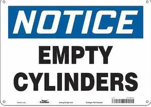 CONDOR 471R44 Safety Sign, 10 in Height, 14 in Width, Polyethylene, Horizontal