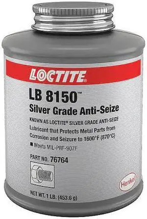 LOCTITE 235005 Anti-Seize,Silver,16 oz,Brush Top Can LB 8150(TM) SILVER GRADE