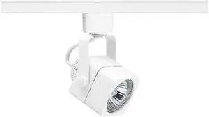 JUNO LIGHTING R714 WH Track Fixture, Cast Cube, 50W, 120V