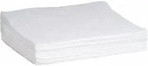 SPILLTECH WPX50H Sorbent Pad, 16 gal, 15 in x 19 in, Oil, White, 50 PK