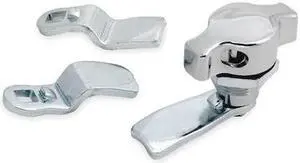 ZORO SELECT 1XPF2 Cam Latch,Padlockable,Chrome,T Handle