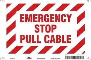 CONDOR 469H71 SAFETY SIGN FIRE AND EMERGENCY, 7 in Height, 10 in Width,
