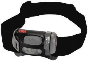 3M HL100 Hard Hat Task Light, Plastic, 70 Lumen