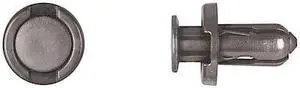 ZORO SELECT 9382PK Push-In Rivet, Dome Head, 10 mm Dia., 18 mm L, Nylon Body,