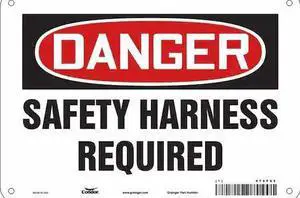 CONDOR 479F95 Safety Sign, 7 in Height, 10 in Width, Aluminum, Vertical