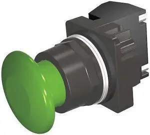 SIEMENS 52BM9W3K Mushroom Head Push Button, 30 mm, 1NO, Green