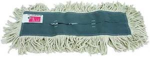 TOUGH GUY 1TZE9 36 in L Dust Mop, Slide On Connection, Cut-End, Gray/White,