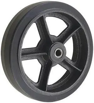ZORO SELECT 3G269 Caster Wheel,8 in.,600 lb.,Black Core