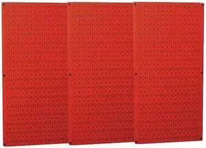 WALL CONTROL 35-P-3248RD Pegboard,Round,32 In. H,48 In. W,Red