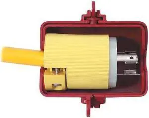 MASTER LOCK 487 Plug Lockout,Red,9/16In Shackle Dia.