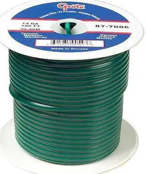 BATTERY DOCTOR 87-2006 Primary Wire, GPT, 20 AWG, 1C C, Green, PVC, Stranded,