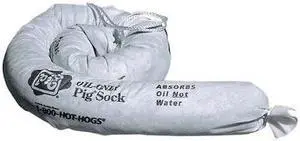 PIG SKM210 Absorbent Sock, Absorbs 12 gal. Oil-Based Liquids, PK 12 ,White
