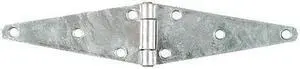 ZORO SELECT 1RCN8 Strap Hinge, Steel, Full Surface Mounting, 5 1/2 in Leaf W x