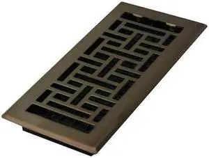DECOR GRATES AJH410-RB Floor Register , 4 X 10 , Rubbed Bronze ,