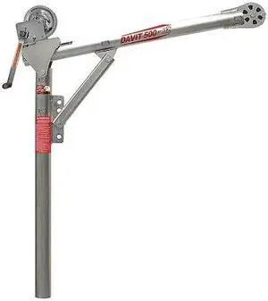 OZ LIFTING PRODUCTS OZ500DAV Davit Crane, 500 lb Capacity, 27.5 in to 42 in