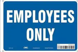 CONDOR 472C34 Safety Sign, 7 in Height, 10 in Width, Aluminum, Vertical