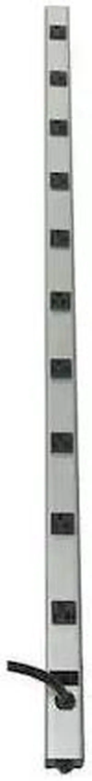 POWER FIRST 52NY37 Outlet Strip,15 ft.,10 Outlets,Aluminum