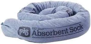PIG 4048 Sorbent Sock, 30 gal, 3 in x 48 in, Universal, Blue, 40 PK